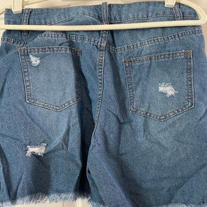 Denim cutoff shorts